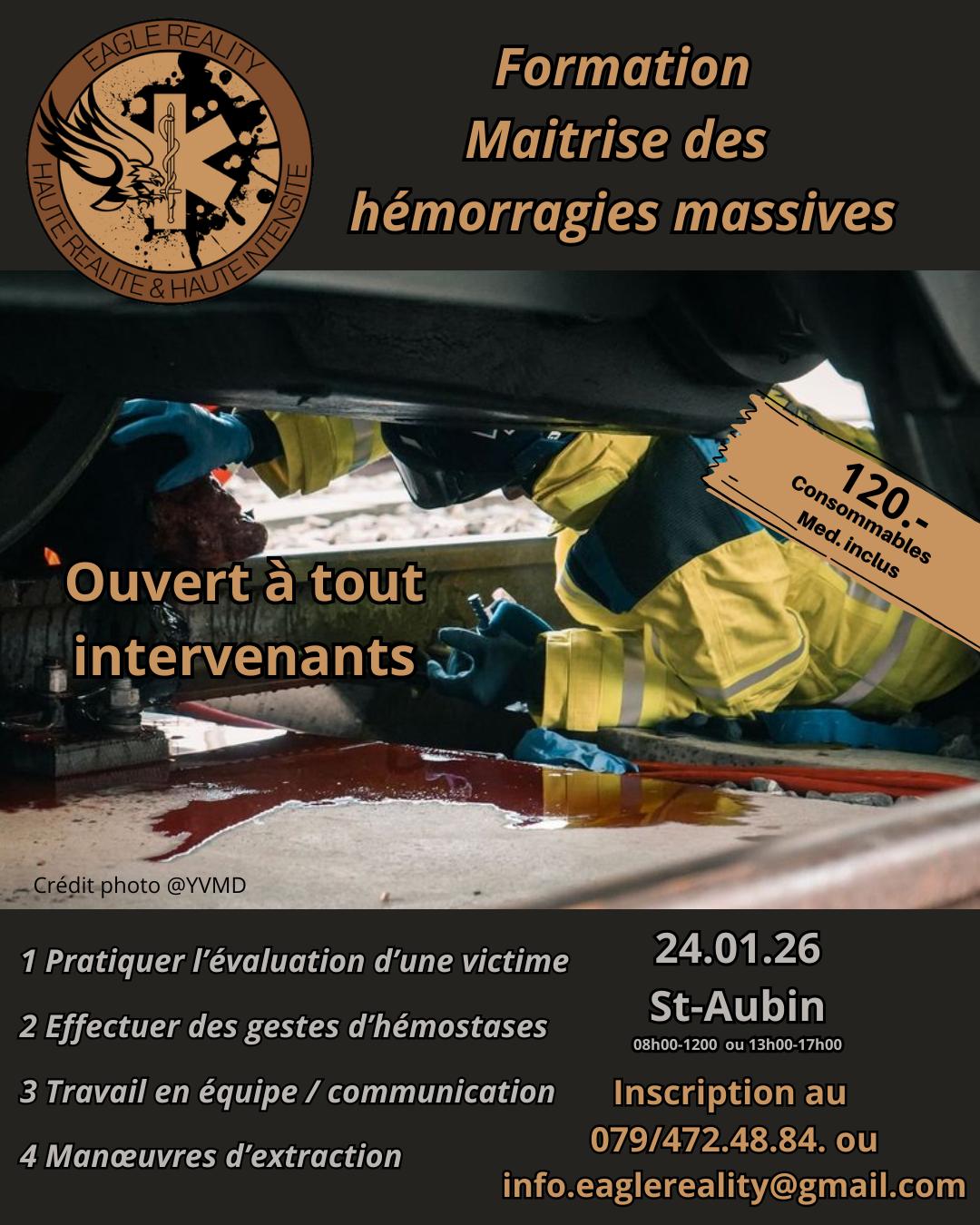 Formation maitrise des hémorragies massives